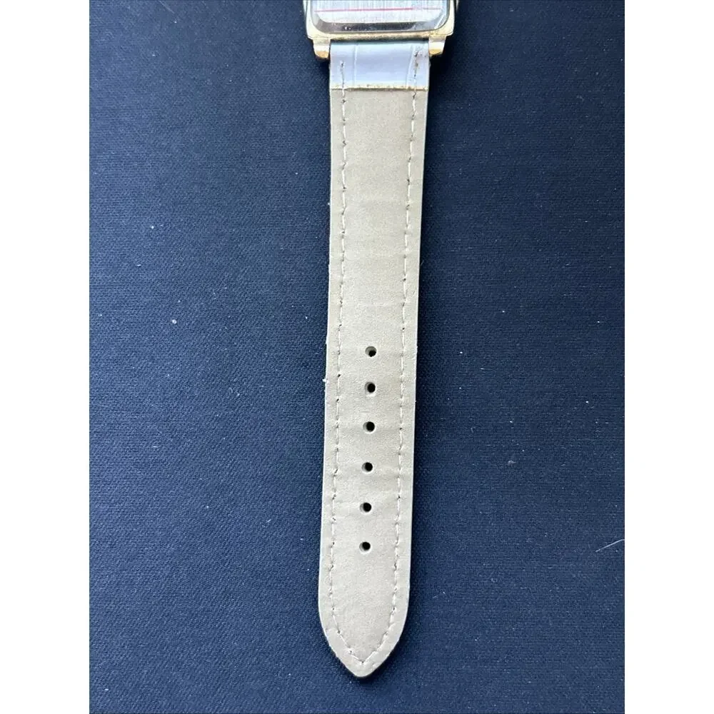 Gold Tone White Band Women’s Quartz Watch